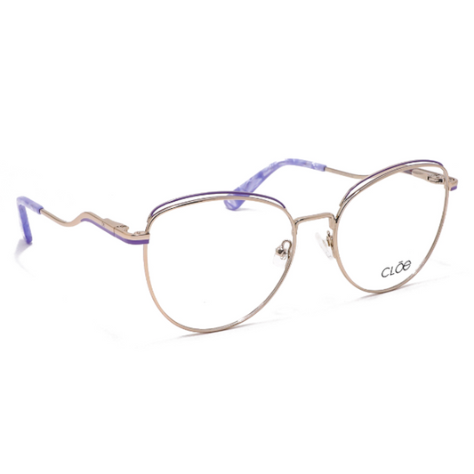 Lentes Para Graduación Cloe Lila Oro Varilla Ondulada 51220 Armazones Oftálmicos Cloe